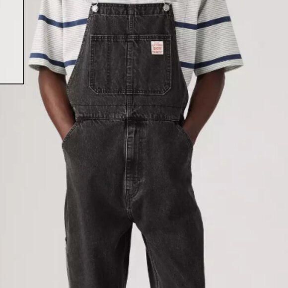 Levi's Black Denim Workwear Overalls - Men's Size Large - **Brand New** - Picture 1 of 14